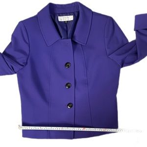 Tahari purple cropped jacket